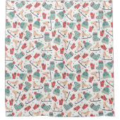 Winter-handschoenen en -handschoenen douchegordijn (Voorkant)