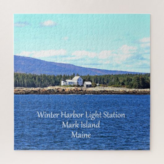 Winter Harbor Light Station Jigzaag Puzzle Legpuzzel (Verticaal)