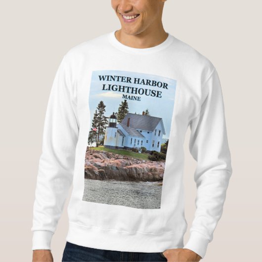 Winter Harbor Lighthouse, Maine Sweatshirt (Voorkant)