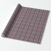 Winter Harbor Plaid Cadeaupapier (Uitgerold)