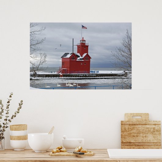 Winter Harbour Poster (Keuken)
