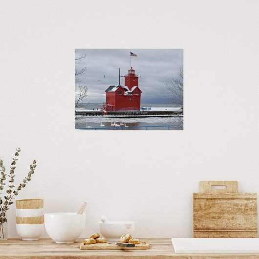 Winter Harbour Poster (Keuken)