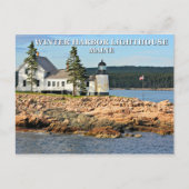Winter Harbour-vuurtoren, Maine Briefkaart (Voorkant)