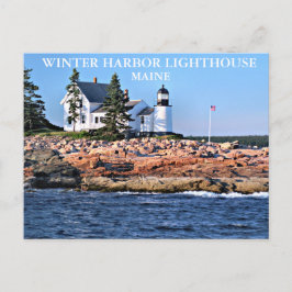 Winter Harbour-vuurtoren, Maine Briefkaart