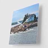 Winter Harbour-vuurtoren, Maine Clock Vierkante Klok (Hoek)