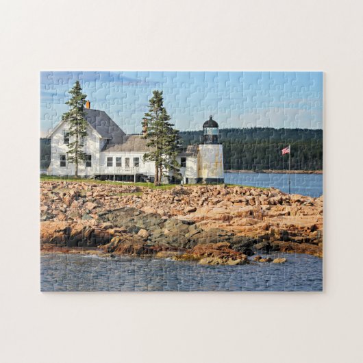 Winter Harbour-vuurtoren, Maine Legpuzzel (Horizontaal)