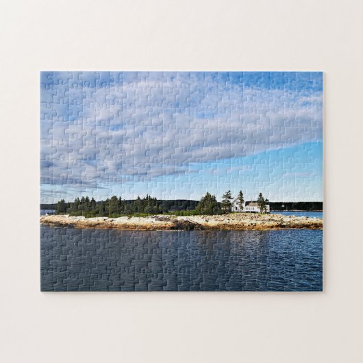 Winter Harbour-vuurtoren, Maine Legpuzzel (Horizontaal)