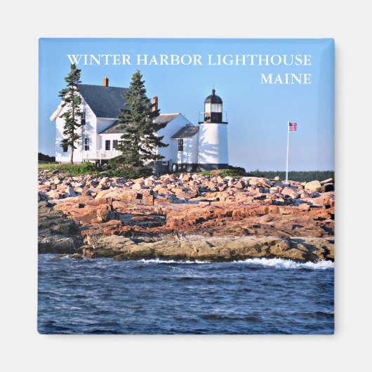 Winter Harbour-vuurtoren, Maine Magneet (Voorkant)