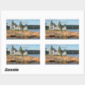 Winter Harbour-vuurtoren, Maine Rechthoekige Sticker (Vel)