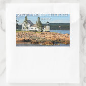 Winter Harbour-vuurtoren, Maine Rechthoekige Sticker (Tas)