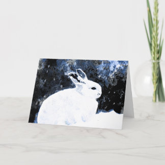 Winter Hare Greeting Card Feestdagen Kaart