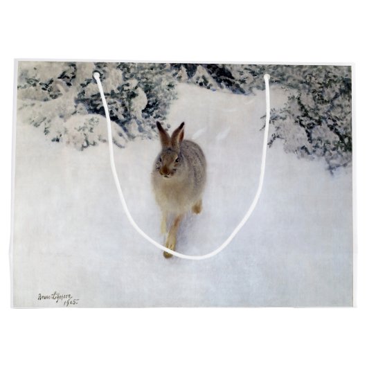 Winter Hare (Rabbit), Bruno Liljefors Groot Cadeauzakje (Achterkant)