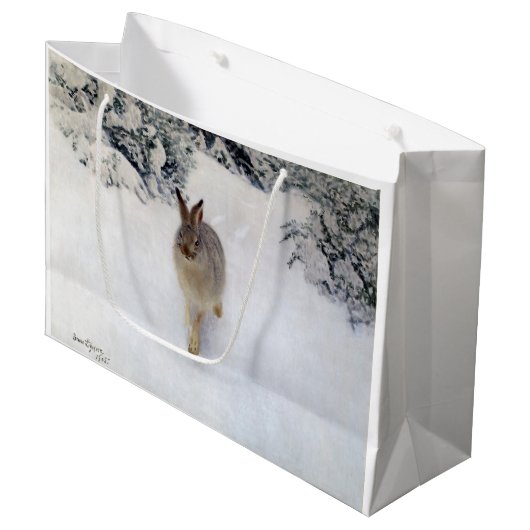 Winter Hare (Rabbit), Bruno Liljefors Groot Cadeauzakje (Voorkant Gekanteld)