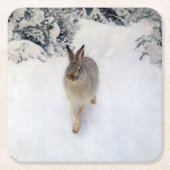 Winter Hare (Rabbit), Bruno Liljefors Kartonnen Onderzetters (Voorkant)