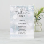 Winter Hart Script Tafelnummer Zitkaart (Staand voorkant)