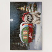 Winter Havanese Caravaan Kerstavontuur Legpuzzel (Verticaal)