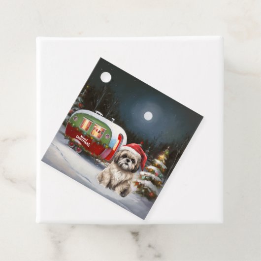 Winter Havanese Caravan Kerstavontuur Bedankjes Labels (In situ)