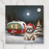 Winter Havanese Caravan Kerstavontuur Bedankjes Labels (Achterkant)