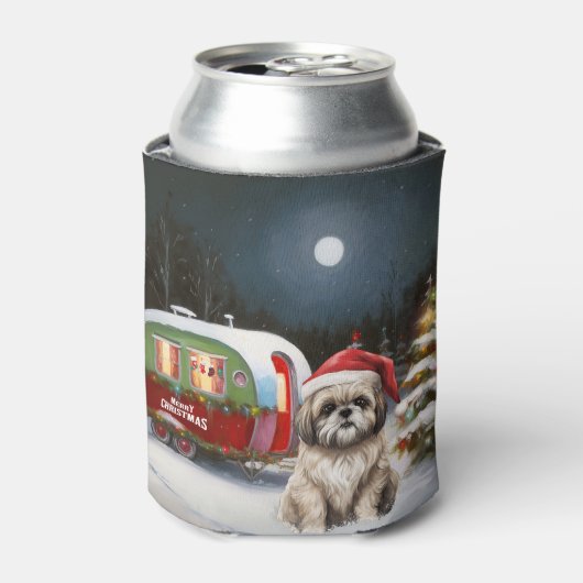 Winter Havanese Caravan Kerstavontuur Blikjeskoeler (Blikje Voorkant)