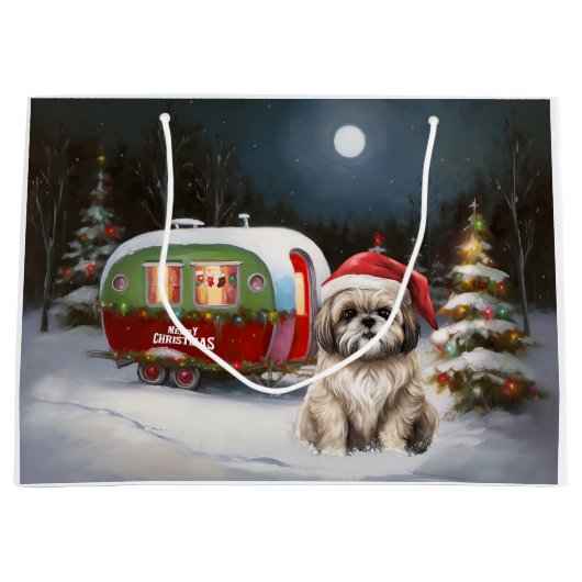 Winter Havanese Caravan Kerstavontuur Groot Cadeauzakje (Voorkant)