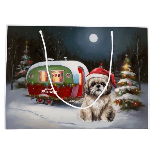 Winter Havanese Caravan Kerstavontuur Groot Cadeauzakje (Achterkant)