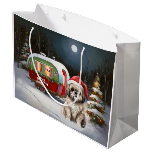 Winter Havanese Caravan Kerstavontuur Groot Cadeauzakje (Achterkant Gekanteld)