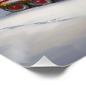 Winter Havanese Caravan Kerstavontuur Perfect Poster (Hoek)