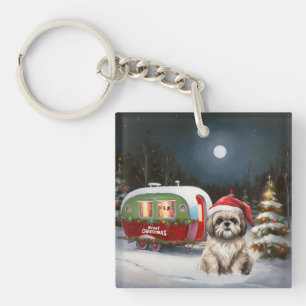 Winter Havanese Caravan Kerstavontuur Sleutelhanger