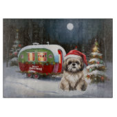 Winter Havanese Caravan Kerstavontuur Snijplank (Voorkant)
