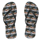 Winter Havanese Caravan Kerstavontuur Teenslippers (Voetbed)