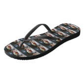 Winter Havanese Karavaan Kerst Avontuur Teenslippers (Schuin)