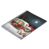Winter Havanese Karavaan Kerstmis Avontuur Notitieboek (Linkerzijde)