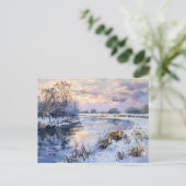 Winter Havel rivierlandschap Feestdagenkaart (Staand voorkant)