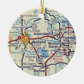 Winter Haven en  kaart Lakeland Keramisch Ornament (Voorkant)