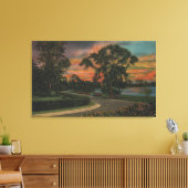 Winter Haven, Florida - Sunset Uitzicht of Lake Canvas Afdruk (Insitu (Woonkamer))
