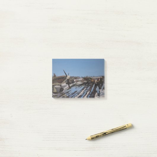 Winter Hawker Hurricanes 315 (Poolse) Squadron RAF Post-it® Notes (Op bureau)