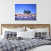 Winter Hawthorn Tree Holiday Card Canvas Afdruk (Insitu (Slaapkamer))