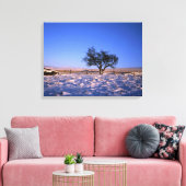 Winter Hawthorn Tree Holiday Card Canvas Afdruk (Insitu (Woonkamer))