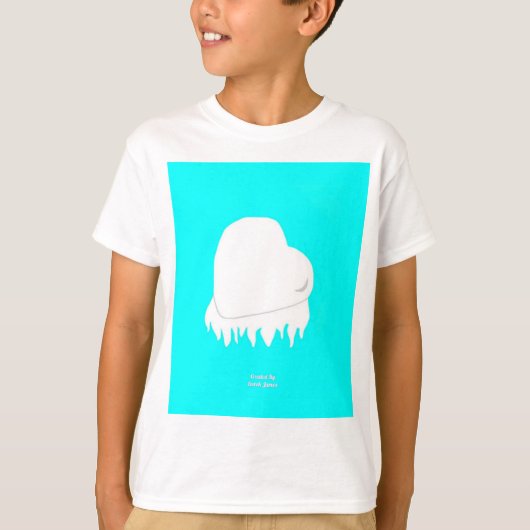 Winter Heart Boys White Basic T-Shirt (Voorkant)