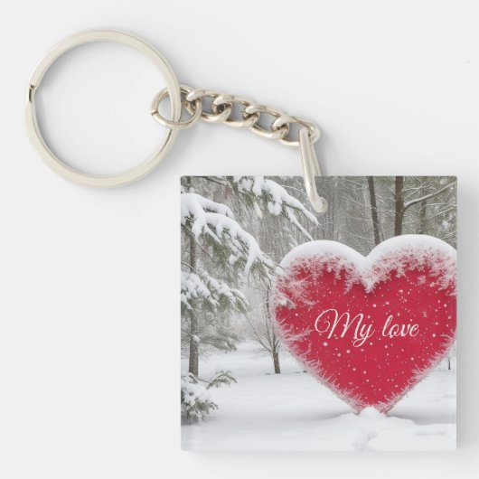 Winter Heart Sleutelhanger (Voorkant)