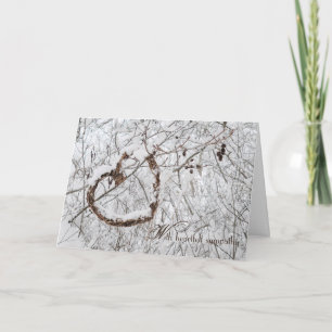 Winter Heart Sympathcard Kaart