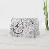 Winter Heart Thinking of You Kaart (Voorkant)