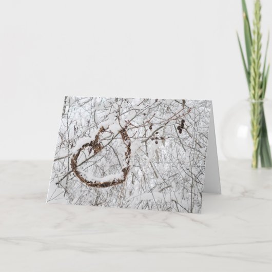 Winter Heart Thinking of You Kaart (Voorkant)