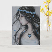Winter Heart Wenskaart Kaart (Gele Bloem)