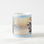 Winter Hedgehog Mug – Cute Snowflake  Koffiemok (Center)