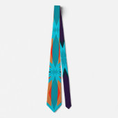 Winter Helder Sinaasappel Vrolijk Kerstfeest Stropdas (Voorkant)