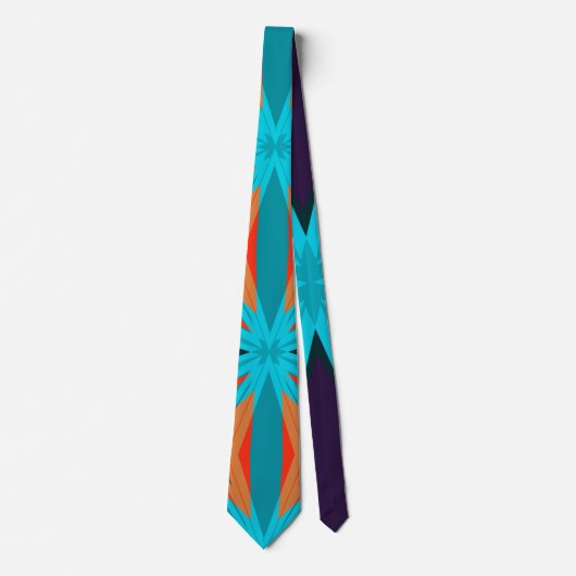 Winter Helder Sinaasappel Vrolijk Kerstfeest Stropdas (Voorkant)