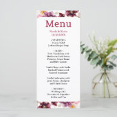 Winter Hellebore Bloemend Bruidsmenu Menu (Staand voorkant)