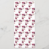 Winter Hellebore Floral Burgundy Wedding Menu (Achterkant)