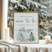 Winter Help Bezige mam richt een envelop Poster